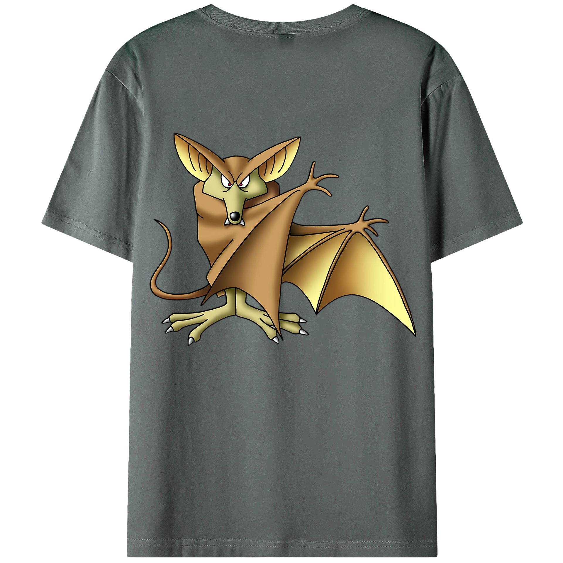 （画像用） ドラゴンクエスト Doragon Kuesuto Dragon Quest 綿100％ メンズ半袖Tシャツ（バックプリント） 通気性